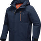 Men's Winter Jacket Waterproof Ski Snow Coat Windproof Snowboard Hooded Raincoats with Warm Graphene lining