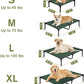 Elevated Dog Bed 42 Inch - Breathable Raised Pet Bed for Large Dogs, Waterproof Dog Cot Bed Easy to Assemble, Durable Portable Pet Cot with Non-Slip Feet, Green