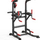 soges Pull Up Bar Dip Station, Power Tower with Boxing Speed Ball & Spinning Target, Adjustable Height Dip Stand Strength Training Fitness Workout Station, Assistive Trainer Pull Up Stand