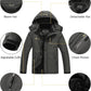Men's Ski Jacket Warm Winter Snow Coat Waterproof Mountain Windbreaker Snowboarding Jacket Hooded for Hiking Traval