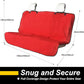 Back Seat Cover for Car Trucks Van SUV,Waterproof Rear Bench Towel Seat Covers for Dogs and Kids,Automotive Backseat Protector (Red)