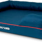The Dog’s Bed, Large Oxford Blue/Red 36x27 Memory Foam, Pain Relief: Arthritis, Hip & Elbow Dysplasia, Post Surgery, Lameness, Supportive, Calming, Waterproof Washable Cover, Veterinary Approved
