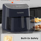 Nuwave Brio Plus 8 Qt Air Fryer, PFAS Free, New & Improved, Digital Touch Screen, Cool White Display, 50°F~400°F in Precise 5°, 5 Cook Functions, 100 Presets & 50 Memory, 3 Wattages 700, 1500, 1800