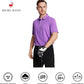 Mens Golf Shirt Moisture Wicking Dry Fit Performance Sport Short Sleeve Striped Golf Polo Shirts for Men