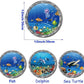 9PCS Ocean Animals World Under Sea Decor Sea Turtles Dolphins Fishes Sharks Coral Removable 3D Peel and Stick Vinyl Stickers
