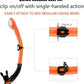 Aegend Dry Snorkel, Dive Mask Easy-Breath Free Diving Snorkel for Snorkeling Scuba Diving Freediving Swimming, with Top Dry Valve and Food-Grade Silicone Mouthpiece