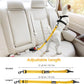 SlowTon Dog Harness, Adjustable Dog Seatbelt, 2 in 1 Latch Bar Attachment, Reflective Nylon Belt Tether, Yellow, 27.55in