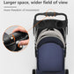 Pet Stroller with 4 Wheels for Small/Medium Pets,Travel Foldable Detachable Carrier for Dog Cat Cage Jogger Stroller, Rear Wheel Breaks, Storage Basket, Visible Mesh Weather Cover (Navy Blue)