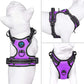 PHOEPET Reflective Dog Harness No Pull Large Breed Vest with 2 Metal Leash Attachment Hooks(XL, Purple)