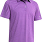 Men's Golf Polo Shirts Short Sleeve Striped Performance Moisture Wicking Dry Fit Golf Shirts for Men