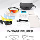 BangLong Polarized Sports Sunglasses Cycling Sun Glasses for Men Women with 5 Interchangeable Lenes for Running Baseball Golf