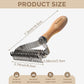 Undercoat Rake for Dogs - Professional Pet Shedding Dematting Comb with Wood Handle, Stainless Steel Blades for Pet Cats Dogs Matted Hair Tangles Removing