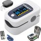 WRINERY Oxygen Saturation Monitor, Pulse Oximeter Fingertip, Oxygen Monitor, O2 Saturation Monitor, OLED Portable Oximetry with Batteries, Lanyard (Royal Black-Silver)