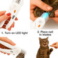 Cat Nail Clipper & Small Dog Nail Clippers with LED Light - Illuminates Nails & Bloodline for Safe, Easy Trimming - Extra Sharp, Avoid Over-Cutting - Essential Cat Supplies, White