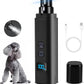 Dog Nail Grinder - 2 Speed Super Quiet and Low Vibration Electric Pet Nail Grinder - Rechargeable Dog Nail Trimmers for Small Dogs- Cat Nail Claw Clippers with 2 Level LED Lighting（Black）
