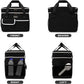 BAGLHER Dog Travel Bag for Supplies - Double-Layer Airline Approved Weekend Pet Travel Organizer Set for Dog and Cat Tote with 2 Pet Food Containers and 2 Collapsible Silicone Bowls Black