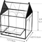 NCYP Glass Enclosure with Vent Holes for Insect, Jumping Spiders, Snails - 7.5" x 4.9" x 9" Small Closed Front Opening Door Succulent Terrarium - House Shape Habitat, Home Decor Black (No Plants)