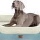 Washable Orthopedic Large Dog Bed - Removable Orthopedic Dog Bed XL with Bolster Extra Large Dogs Beds with Washable Cover Non-Slip Bottom