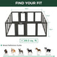 FXW AuraSpace Acrylic Indoor Unleashed Dog Playpen for Medium Dogs, 35 Inch, 16 Panels, Black