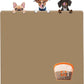 KVK Extra Extra Large Silicone Dog Food Mat 39.4×43.3in and 128oz Silicone Bag Set, Super Size Waterproof Pet Feeding Mat & Container, Non-Slip, Chew-Resistant Floor Protection (Taupe&Orange)