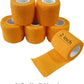 6 Pack 2" x 5 Yards Self Adhesive Bandage Wrap Breathable Cohesive Vet Wrap for Pets, Elastic Self-Adherent Tape for Sports, Wrist, Ankle (Orange)
