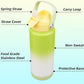 Insulated Water Bottle with Straw Lid,24 oz Stainless Steel Vacuum Metal Bottle with Silicone Handle,GreenWhite
