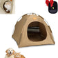 BreezyDen Pop-Up Pet Tent – Portable Indoor/Outdoor Cat Tent, Waterproof Pet Hideaway for Cats & Small Dogs with Mesh Window, Anti-Slip Base & Washable Design (Coffee, M (8 catties Kitten))