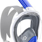 QingSong Kids Snorkel Mask Full Face, Snorkeling Set with Camera Mount, Foldable 180 Degree Panoramic View Snorkeling Gear Anti-Fog Anti-Leak