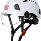 AOLAMEGS Construction Safety Hard Hat - ANSI Z89.1 Type Ι OSHA Approved Safety Helmets with Chin Straps Lightweight Reflective Vented ABS Hard Hats For Men Women Industrial Workwear 6-point Suspension