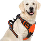 PUPTECK No Pull Dog Harness for Large, Adjustable Reflective Dog Harness with Handle Easy Control, Comfortable Soft Padded Pet Vest Harness for Extra Large Dogs, Orange XL