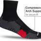 AKOENY Men's Performance Athletic Cushioned Quarter Ankle Socks (6 Pairs)