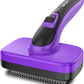 Dogs Cats Self Cleaning Slicker Brush for Shedding & Grooming Any Breed of Pets, Removes Loose, Undercoat, Mats, Tangled Hair for Small Medium Large Animal With Long Short Fur Length, Purple
