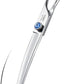 JASON 8" Curved Dog Grooming Scissors Ergonomic Pets Cats Trimming Shears with Offset Handle and a Jewelled Screw for Right Handed Groomers Long Sharp Comfortable