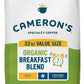 Cameron's Coffee Roasted Whole Bean Coffee, Organic Breakfast Blend, 32 Ounce