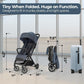 Inglesina Quid³ Stroller, Astral Blue - Compact Reclining Travel Stroller for Baby & Toddler 0-55 lbs, One Hand fold, Car seat Compatible, Airplane Overhead, Lightweight, Foldable, XL UPF 50+ Canopy