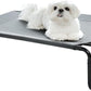 Pettycare Elevated Outdoor Dog Bed - Waterproof Cot for Small Dogs, Easy to Assemble, Cooling With Teslin Mesh, Durable, Non-Slip, Up to 35 lbs, Grey
