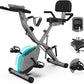 Foldable Exercise Bike Stationary Bikes for Home, 5 IN 1 Indoor Workout Bike, Cycling Bike with 16-Level Quiet Magnetic Resistance, 6.6 LBS Flywheel and 300LBS Capacity, 2025 Designed 817 X-bike