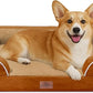 Comfort Expression Medium Dog Beds Waterproof Orthopedic Foam Dog Sofa Beds for Medium Large Dogs Comfy Pet Bed with Washable Removable Cover & Non-Slip Bottom(Medium,Caramel)