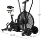 Titan Fitness Fan Bike, Indoor/Outdoor Cycling Exercise Bike with LCD Screen, Stationary Bike for Home Gym, Exercise and Cardio Workout Equipment, Black, 111 LB