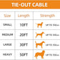 Dog tie Out Cable, 10/20/25/30/50/70/100 feet, Suitable for Dogs up to 350 pounds, Dog Cable with Swivel Buckle, Lightweight, Non-Winding, for Outdoor Camping, Yard Dog Cable (Orange, 50FT)