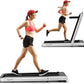 GYMAX Walking Pad, 4.75HP Under Desk Treadmill with LED Touch Screen, App Control, Built-in Speaker & Handle, 2 in 1 Folding Compact Portable Treadmill for Home Small Space