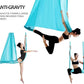 Aerial Yoga Hammock L:5M W:2.8M 5.5 Yards Aerial Pilates Silk Yoga Swing Set with 2000 Ibs Load Include Daisy Chain, Pose Guide