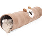 Collapsible Cat Tunnel Straight Tube for Indoor Cats & Kittens Large Foldable Play Cave Toy with Hanging Ball & Peek Hole,Ideal for Rabbits, Ferrets, Puppies & Small Pets