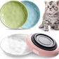 Non-Slip Cat Food Bowl,Healthy Ceramic Cats Bowls with Silicone Bottom, Anti-Whisker Fatigue Cat Dishes Set, Shallow & Wide Kitten Plates for Food and Water, 4 Pack