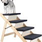 MEWANG Wood Pet Stairs & Ramp for Small/Medium Dogs and Cats, Aging Pets – 3-in-1 Foldable, Portable, Non-Slip Pet Ladder for Tall Beds, Couches,Cars–Holds Up to 220 lbs (31.5" L x 17.2" W x 25.0" H)