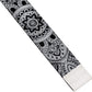 YOGA DESIGN LAB | The Yoga Strap | Luxurious, Extra Long, Super Soft, Eco Printed | Studio Quality, Adjustable | Safely Stretch Further and Hold Longer | 8 ft Long (Mandala Black, 8ft)