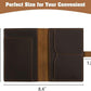 Jack&Chris Genuine Leather Passport Holder For Travel, RFID Blocking Handmade Passport Holder with Card Case Organized & Safe, Quality Travel Essentials for Women and Men for Gifting, Coffee