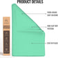 MateeyLife Dog & Cat Food Mat - Waterproof, Nonslip, Raised Edges, Silicone Tray for Messy Drinkers, 24"x16", Mint Green