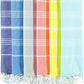HAVLULAND Set of 6 Turkish Beach Towel Oversized 72"x40" - Sand Free Beach Towels, Lightweight Turkish Towels for Beach, Bath, Pool, Vacation Accessories - Bulk Set