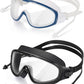 Adult Swimming Goggles,Leak-Proof,Anti-Fog Pool Glasses,Wide View Swim Goggles with Ear Plugs and Nose Clip